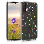 kwmobile Clear Case Compatible with Huawei P30 Lite - Phone Case Soft TPU Cover - Wildflower Vines Multicolor/Transparent