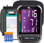 Blood Pressure Monitor, 1 BY ONE Upper Arm Blood Pressure Monitor for Home Use with Large Cuff 22-42cm, Backlit LCD Digital Display, Data Transfer to APP 1 BY ONE Health iOS Android, Export Data