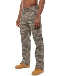 BRAND KRUZE Mens Cargo Combat Trousers KZ116 Camouflage Green Camo Summer Pants Jeans All Waist Sizes Khaki 36R