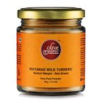 Clave Organic India Wayanad Rare Variety Vegan No Chemicals Kasturi Manjal (Wild Turmeric ) Powder in Eco-Friendly Glass Jar - 90g