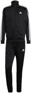 adidas Men's Sportswear Basic 3-stripes Tricot Track Suit, Black, X-Large