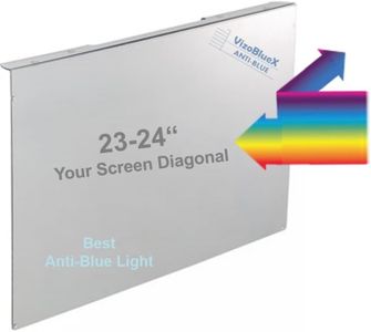 VizoBlueX 23-24 inch Anti-Blue Light Filter for Computer Monitor. Screen Protector Panel 21.5” x13.0 Blocks Blue Light for LCD TV PC Mac iMac Monitors