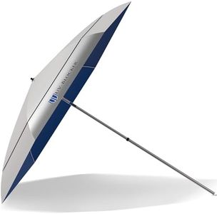 UV-Blocker 7.5 Ft Beach Umbrella UV Sun Protection Heavy Duty Sun Blocking Windproof Auto Open Vented Double Canopy UPF 55+ Blocks 99% of UVA UVB Rays