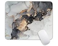 Grey Black Gold Marble Mouse Pad, G