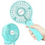 EasyAcc Handheld Electric USB Fans Mini Portable Outdoor Fan with Rechargeable Battery Foldable Handle Desktop for Home and Travel - Green