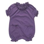 Babysoy Princess Bubble Romper (18-24 Months, Eggplant)