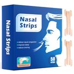 Nasal Strips,50 Count Anti Snoring Devices,Nose Strip to Stop Snoring and Relieve Nasal Congestion,Drug-Free,Help You Breathe Through Your Nose & Improves Sleep, Stop Snoring Aids for Men & Women