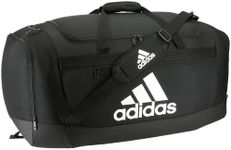 adidas Defender 4 Large Duffel Bag, Black/White, One Size, Defender 4 Large Duffel Bag