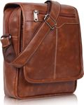 GOLD SKY Shade Stylish PU Leather Sling Cross Body Travel Office Messenger One Side Shoulder Bag for Men (Tan)