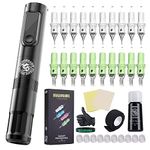 Dragonhawk X4 Tattoo Pen Kit Wireless Tattoo Machine Gun Tattoo Cartridges Needles Black Tattoo Ink Supplies TZ-025