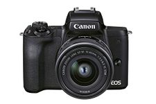 Canon EOS M50 Mark II + EF-M 15-45mm f/3.5-6.3 IS STM (Black) - Mirrorless camera built for content creators and streamers (4K, Vari-Angle screen, HDMI output, mic connection, YouTube live streaming)