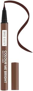 Swiss Beauty Colour Me Bright Matte finish Sketch Eyeliner with soft pen tip applicator | Quick Drying | Waterproof, smudge-proof eyeliner | Shade - Adore Brown, 0.7ml