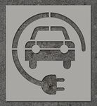 Electric Car Vehicle Charging Stenc