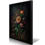 uoyien Moody Decor Vintage Botanical Floral Wall Art Victorian Gothic Dark Academia Decor Rustic Antique Wall Decor Aesthetic Room Art Prints Retro Plant Oil Paintings Prints 12x16in Metal Framed