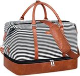 IBFUN Weekender Bags for Women, 21" Weekender Travel Bag, Travel Duffle Bag with Shoe Compartment Carry on Overnight Duffel Bag for Weekend Travel Business Trip
