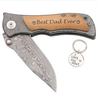 Corfara Personalized Engraved Pocket Knife - Best Dad Ever, Dad Gifts, Dad Birthday Gifts, Gifts from Daughter, Son for Fathers Day, Christmas Gifts for Dad