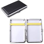 Cigarette Case Leather Cigarette Tin Double Sided Flip Open Pocket Cigarette Box for 16 Cigarettes