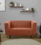 Sleepyhead Kiki - 2 Seater Sofa (Fabric, Lava Orange) 2-Person Sofa