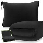 DAWNTREES Travel Blanket and Pillow - Travel Essentials Gifts on Airplane, Camping, Car, 2 in 1 Airplane Blanket with Soft Bag Pillowcase, Hand Luggage Sleeve and Backpack Clip.