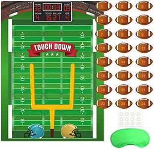 FEPITO Pin The Football on The Goalpost, Pin The Football Game for Kids, Birthday Party Game with 24 Pcs Football Stickers for Football Party Decorations, Kids Birthday Party Decorations