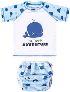 ALVA Baby Boy Swimsuit,Boy Swimwear,Reusable Swim Diaper with Matching Top