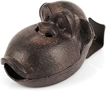 Ozzptuu Cast Iron Retro Creative Orangutan Cigar Ashtray Funny Cigarette Ash Tray Sculpture for Home Decor Black