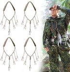 Datanly 4 Pcs Duck Call Lanyard Camo 550LB Paracord Adjustable Loops for Goose Duck Hunting Accessories Braided Waterfowl Game Carrier with Removable Drops for Whistle Pheasant Deer Dog