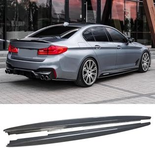 AUTRAGO Side Skirts Compatible with BMW 5 Series G30 G31 540i 2017-2023 M Sport (Carbon Fiber Look)