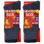 USBingoshop 2 Pairs Men's Heat Thick Insulated Heavy Duty Winter Thermal Socks 10-13