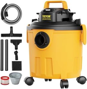 VEVOR Shop Vacuum Wet and Dry, 5 Gallon 6 Peak HP Wet/Dry Vac, Powerful Suction with Blower Function with Attachments 2-in-1 Crevice Nozzle, Small Shop Vac Perfect for Carpet Debris, Pet Hair, Car