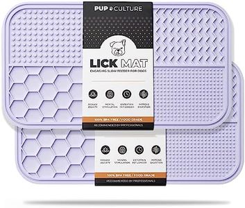 Pup Culture Dog Lick Mat for Dogs (2 Pack), Feeding Pad for Anxious Pets Plus 4 Different Puzzles for Mental Stimulation for Dogs - Supports Mental, Dental, and Digestive Health - Heavy Duty