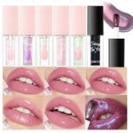 6PCS Color Changing Lip Gloss Set, Liquid Lipstick Set, Moisturising Long Lasting Waterproof Liquid Lipstick Lip Tinted Lip Gloss for Girls and Women (Set D)