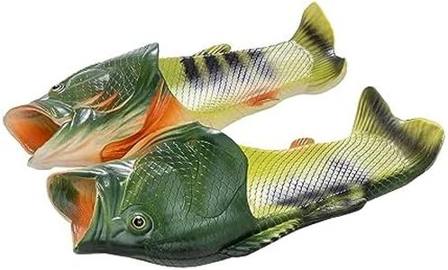 TUOJINRUIDA Pantoufles en forme de poisson unisexes amusantes pour homme ou femme - Pantoufles amusantes pour la maison de plage, la douche, les heures de détente au bord de la piscine, les promenades