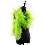 Fukang Feather Turkey Chandelle Feather Boa - 40 Gram 2Yards (Light Green w/silver lurex)