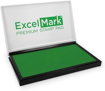 ExcelMark Rubber Stamp Ink Pad Extra Large 4-1/4" by 7-1/4” (Green)