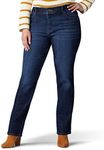 Lee Women's Plus Size Relaxed Fit Straight Leg Jean, Bewitched, 18 Long