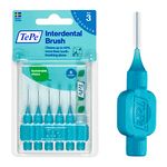 TEPE Interdental Brush Original, Soft Dental Brush for Teeth Cleaning, Pack of 6, 0.6 mm, Medium Gaps, Blue, Size 3