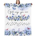 Christian Gifts for Women, Religious Gifts for Women, Christian Blanket Bible Blanket Butterfly Gifts Inspirational Gifts Christmas Christian Blanket for Women 50x60 Inches