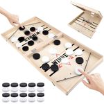 Fast Sling Puck Game, Slingshot Hockey Game, 2 in 1 Catapult Chess Bumper Ice Hockey Table Game Toy, Parent-child Interactive Toy Family Game