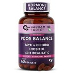 Carbamide Forte PCOS Supplement with Myo Inositol & D Chiro Inositol in an ideal 40:1 ratio | Inositol Supplement - 60 Tablets