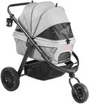 VEVOR Pet Stroller, 3 PU Wheels Dog