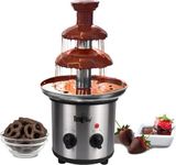 Total Chef 3 Tier Electric Chocolate Fountain Machine, Fondue Large Set, 680 Grams Capacity, Adjustable Settings, Keep Warm Function, Perfect for Chocolate Melting, Great for Party & Family Gathering