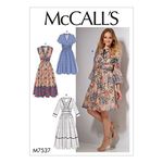 McCall Patterns M7537A50 Banded, Gathered-Waist Dresses Sewing Pattern