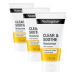 Neutrogena Clear & Soothe Hydrating Face Moisturiser with Turmeric (3x 75ml), Soothing and Balancing Moisturiser for Dry and Sensitive Skin, Face Care to Calm and HydrateVisit the Neutrogena Store