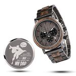 Men’s Wooden Watches Personalized Engraved for Boyfriend Husband My Man Fiancé Anniversary Birthday Graduation Engraved Watches (for dad)