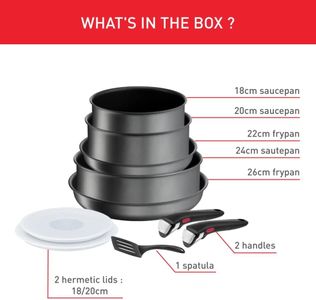 Tefal Ingenio 10-Piece Induction Pan Set – Stackable Cookware