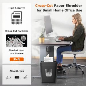 Bonsaii 8-Sheet Paper Shredder – Cross-Cut for Home & Office
