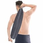 Migliore Wear Back Scrubber for Shower, Double Layer/Side Back Shower Scrubber with Handles for Men & Women, Deep Exfoliating Back Washer/Natural Body Exfoliator Bath Scrub Loofah