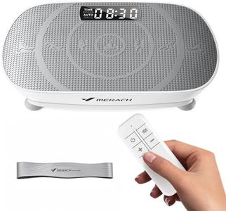 MERACH Vibration Plate Exercise Machine, Vibration Plate with Real-Time Calorie Tracking on LED Display, Vibrating Plate Exercise Machine for Women Men, Workout Equipment for Home (Grey)