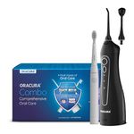 ORACURA® Daily Care Combo Water Flosser® OC150 Black & Sonic Lite Battery Operated Electric Toothbrush SB100 Grey